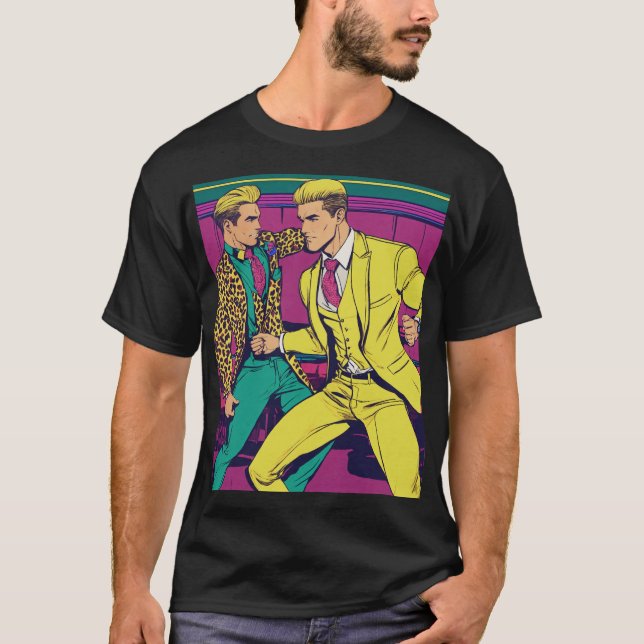 T-shirt Pop Art Tee - shirts - Gras, Lumineux et Jouant (Devant)