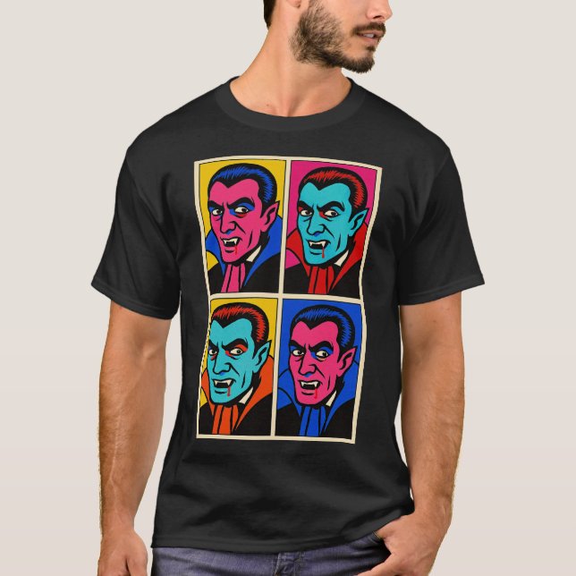 T-shirt Pop Art Vampire Imprimer | Halloween (Devant)