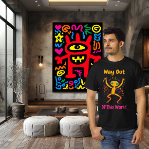 T-shirt Pop Art Vibrant Totalement Hors de Ce Mond