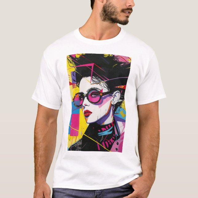 T-Shirt Pop Culture Pop Art Retro 80s (Devant)