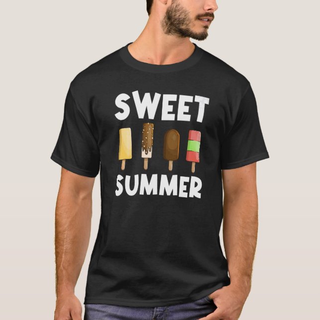 T-shirt Pop De Glace cool Pour Hommes Femme Stick De Crème (Devant)