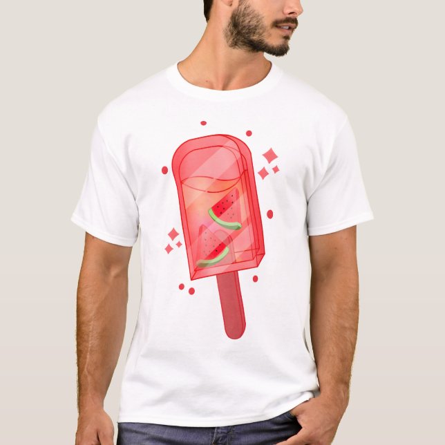 T-shirt Pop de glace de pastèque (Devant)
