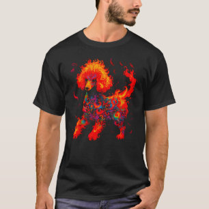 T-shirt Pop Fire Caniche Chien