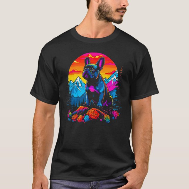 T-shirt Pop French Bull Dog Nature (Devant)