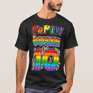T-shirt Pop It 10th Birthday Queen 10 Years Girl Fidge