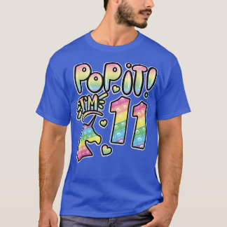 T-shirt Pop It 11th Birthday Girl Boys 11 Year Old Fidget