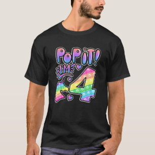 T-shirt Pop It 4E Anniversaire Fille Garçons 4 Ans Fidget
