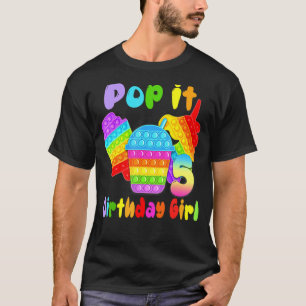 T-shirt Pop It 5e année Anniversaire Fille pour Pop Party
