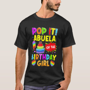 T-shirt Pop It Abuela De L'Anniversaire Fille Fidget Enfan
