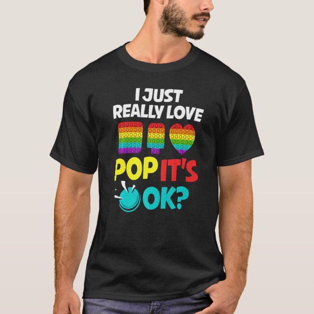 T-shirt Pop It Fidget Jeu Jeu Drôle Stress Bubble (Devant)