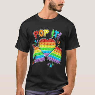 T-shirt Pop It Fidget Toy Colorful Pop It Jeu amusant &