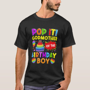 T-shirt Pop It Godmère De L'Anniversaire Garçon Fidget Enf