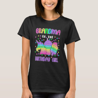 T-shirt Pop It Grand-Mère De La Fille Anniversaire Pop It