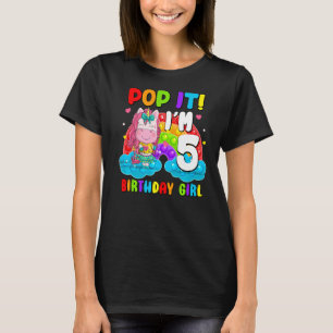 T-shirt Pop It I'm 5 Anniversaire Fille Pop Fidget Toys Gr