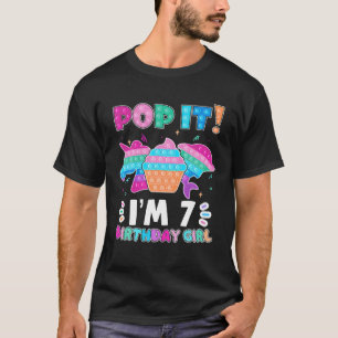 T-shirt Pop It I'm 7 Anniversaire Fille Pop Fidget Toys Gr