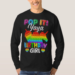 T-shirt Pop It Yaya Anniversaire Fille Fidget Enfant Corre