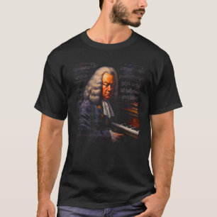 T-shirt Pop Johann Sebastian Bach Musique Piano Pianiste