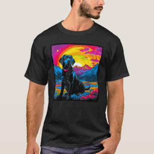 T-shirt Pop Labrador Retriever Dog in Mountains
