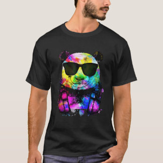 T-shirt Pop Panda Gamer Avec Casque