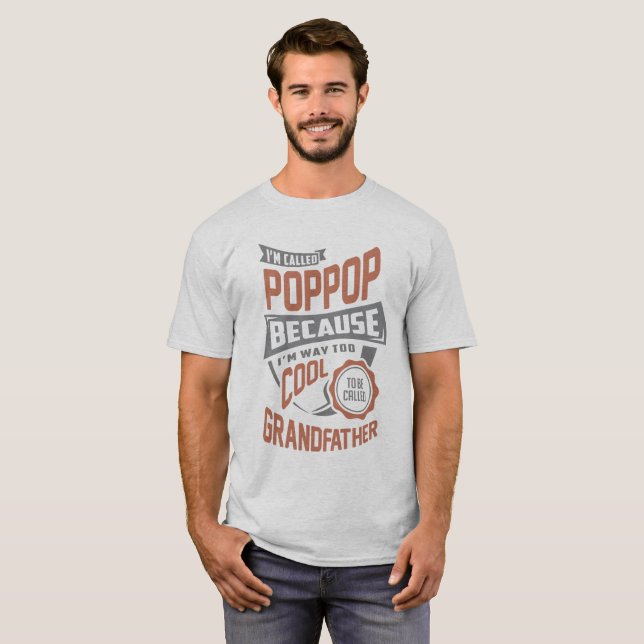 T-shirt Pop Pop cool. Cadeau Parfait ! (Devant entier)
