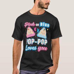 T-shirt Pop-Pop Rose Ou Bleu Vous Aime Révéler Le Genre Bé