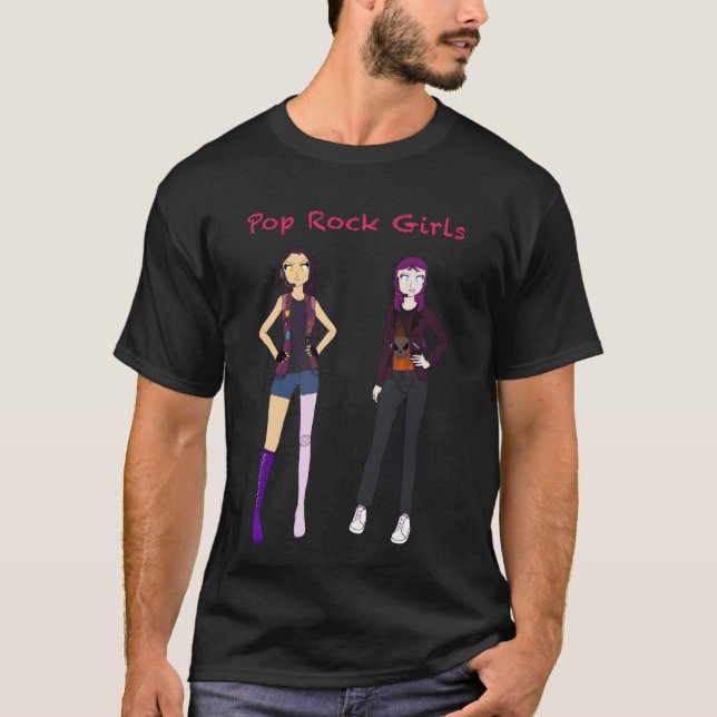 T-shirt Pop Rock Girls friend (Devant)