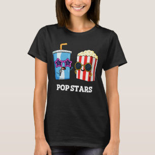 T-shirt Pop Stars Funny Snack Pun Dark BG