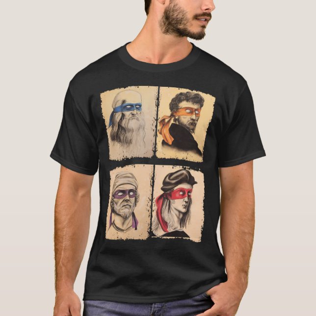 T-shirt Pop style Renaissance Ninja (Devant)