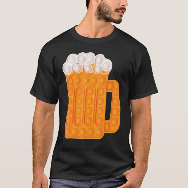 T-shirt Pop Up Jeu Fidget Bière Patrisday Pour Les Pads (Devant)