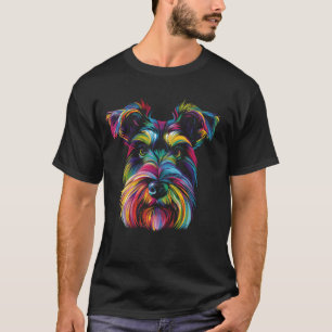 T-shirt Popart de chien Schnauzer
