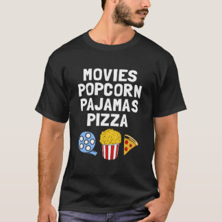 T-shirt Popcorn Addict Movies Popcorn Pajamas Pizza