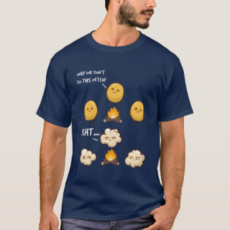 T-shirt Popcorn Camping Funny Citation Popcorn ami