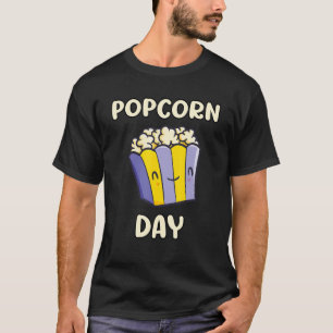 T-shirt Popcorn Conception De La Journée Nationale Pour Le