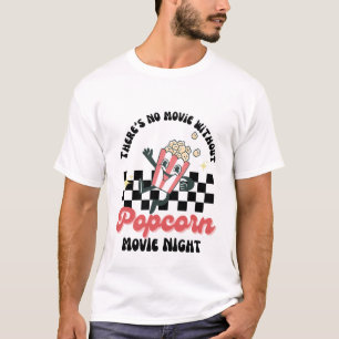 T-shirt Popcorn de la nuit de cinéma rétro