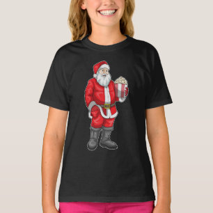 T-shirt Popcorn de Noël du Père Noël