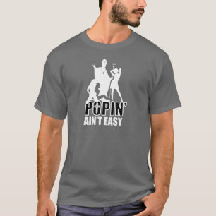 T-shirt Popin n'est pas facile (dans le blanc et le noir)
