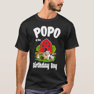 T-shirt Popo De L'Anniversaire Boy Farm Animal Anniversair
