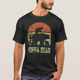 T-shirt Poppa Bear Matching Family Club 3 enfants Fête des