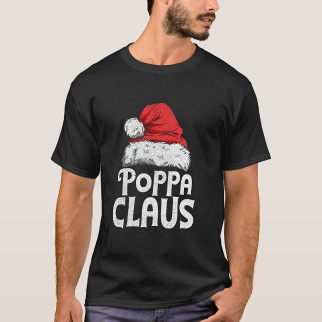 T-shirt Poppa Claus Groupe Famille de Noël Correspondances (Devant)