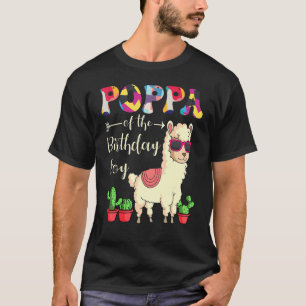 T-shirt Poppa De L'Anniversaire Garçon Lama Anniversaire P