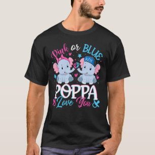 T-shirt Poppa Rose Ou Bleu Vous Aime Eléphants Bébé Genre