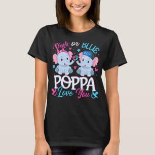 T-shirt Poppa Rose Ou Bleu Vous Aime Eléphants Bébé Genre