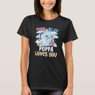 T-shirt Poppa rose ou bleu vous aime meilleur papa jamais