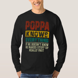T-shirt Poppa Sait Tout S'Il Ne Connaît Pas P Vintage