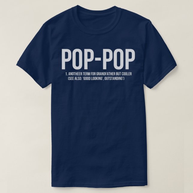 T-shirt Poppop Définition Grand Cadeau Pour Grands-Parents (Design devant)