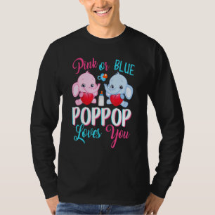 T-shirt Poppop rose Ou Bleu Vous Aime Eléphants Bébé Gende
