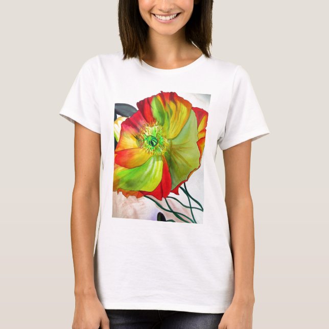 T-shirt Poppy Art macro poppy (Devant)