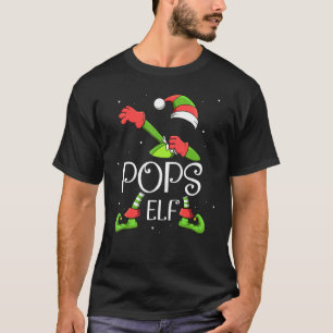 T-shirt Pops Elf Dabbing Santa Claus Noël Pour La Famille 