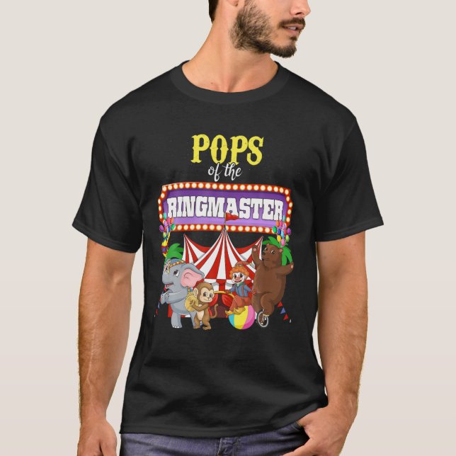 T-shirt Pops Of The Birthday Ringmaster Kids Circus Party (Devant)