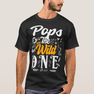 T-shirt Pops of the wild one 1st Birthday party First Thin